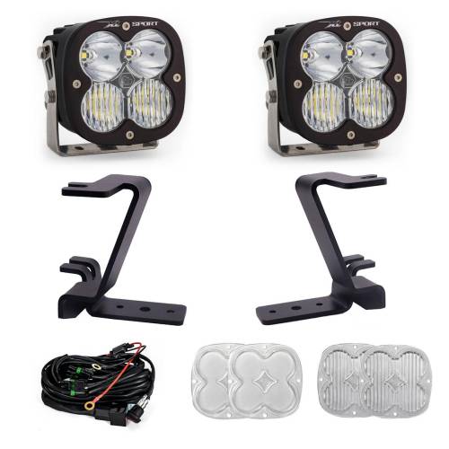 Baja Designs - Baja Designs XL Sport A-Pillar Light Kit for Ford (2023-25) F-250/350 Super Duty, Driving/Combo Light Pattern, Clear Lens, Toggle Wiring