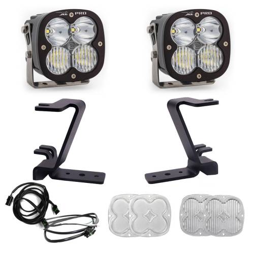 Baja Designs - Baja Designs XL Pro A-Pillar Light Kit for Ford (2023-25) F-250/350 Super Duty, Driving/Combo Light Pattern, Clear Lens, Upfitter Wiring