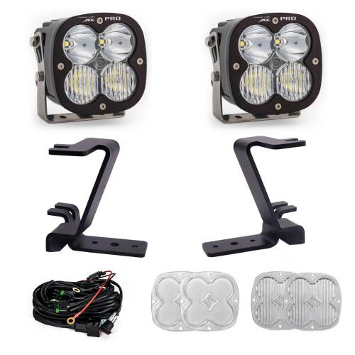 Baja Designs - Baja Designs XL Pro A-Pillar Light Kit for Ford (2023-25) F-250/350 Super Duty, Driving/Combo Light Pattern, Clear Lens, Toggle Wiring