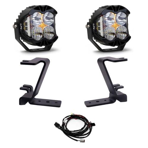Baja Designs - Baja Designs LP4 A-Pillar Light Kit for Ford (2023-25) F-250/350 Super Duty, Driving/Combo Light Pattern, Clear Lens, Toggle Wiring