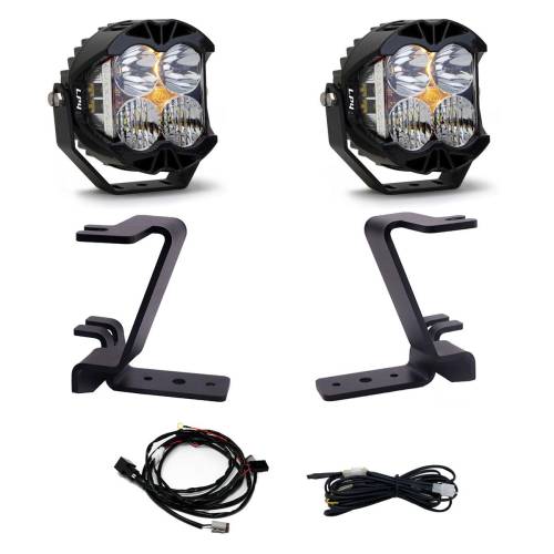 Baja Designs - Baja Designs LP4 A-Pillar Light Kit for Ford (2023-25) F-250/350 Super Duty, Driving/Combo Light Pattern, Clear Lens, Upfitter Wiring