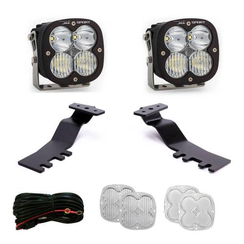 Baja Designs - Baja Designs XL Sport A-Pillar Kit for Toyota (2025) 4 Runner, Driving/Combo Light Pattern, Clear Lens, Toggle Wiring