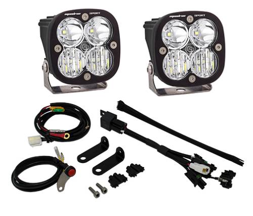 Baja Designs - Baja Designs Squadron Sport Frame Mount Light Kit for Triumph (2011-19) Tiger 800XC (Driving/Combo Light Pattern, Clear Lens)