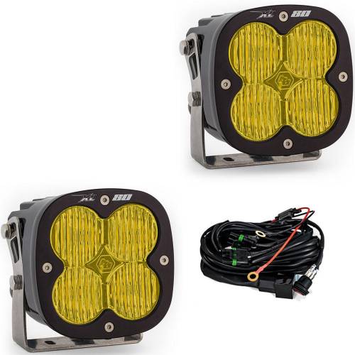 Baja Designs - Baja Designs XL80 LED Auxiliary Light Pod Pair - Universal (Wide Cornering Light Pattern, Baja Amber Lens)