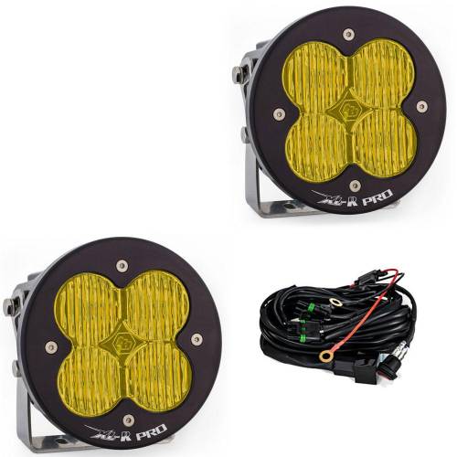 Baja Designs - Baja Designs XL-R Pro LED Auxiliary Light Pod Pair - Universal (Wide Cornering Light Pattern, Baja Amber Lens)