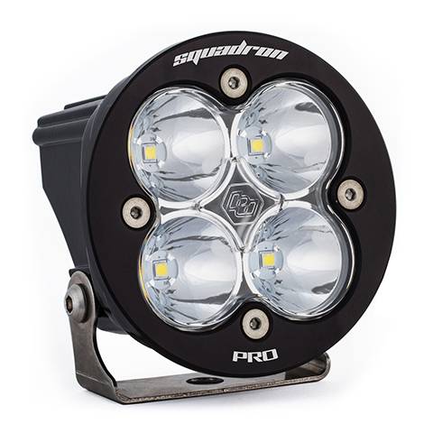 Baja Designs - Baja Designs Squadron-R Pro Black LED Auxiliary Light Pod - Universal, Spot Light Pattern, Clear Lens