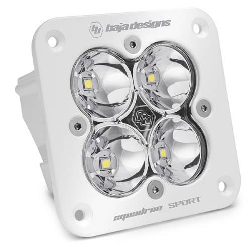 Baja Designs - Baja Designs Squadron Sport White Flush Mount LED Auxiliary Light Pod - Universal (Spot Light Pattern, Clear Lens)