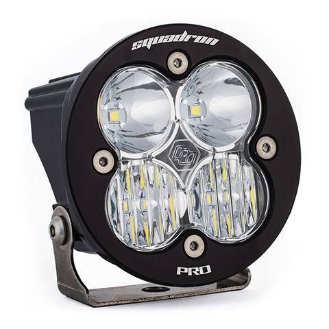 Baja Designs - Baja Designs Squadron-R Pro Black LED Auxiliary Light Pod - Universal, Driving/Combo Light Pattern, Clear Lens
