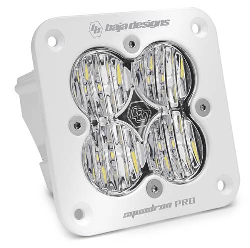 Baja Designs - Baja Designs Squadron Pro White Flush Mount LED Auxiliary Light Pod - Universal, Wide Cornering Light Pattern, Clear Lens