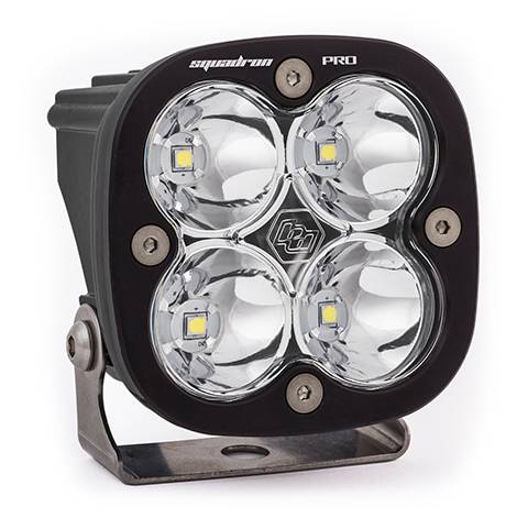 Baja Designs - Baja Designs Squadron Pro Black LED Auxiliary Light Pod - Universal, Spot Light Pattern, Clear Lens