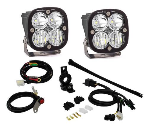 Baja Designs - Baja Designs Adventure Bike Squadron Pro Auxiliary Light Kit - Universal, Driving/Combo Light Pattern, Clear Lens, 1 Inch Mount
