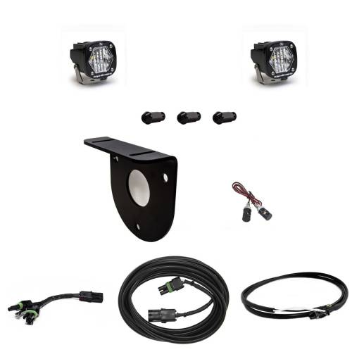 Baja Designs - Baja Designs S1 Dual Reverse Light Kit for Ford (2021-25) Bronco, Wide Cornering, Clear Lens, Upfitter Wiring, w/out License Plate Mount