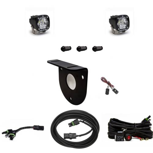 Baja Designs - Baja Designs S1 Dual Reverse Light Kit for Ford (2021-25) Bronco, Wide Cornering, Clear Lens, Toggle Wiring, w/out License Plate Mount