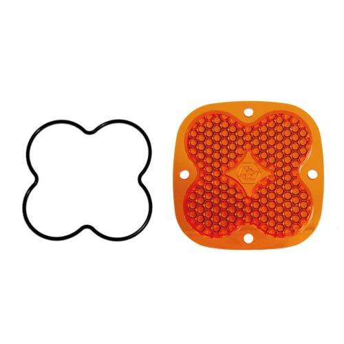 Baja Designs - Baja Designs Squadron Light Pod Lens Kit - Universal (Work/Scene Light Pattern, Factory Amber Lens)
