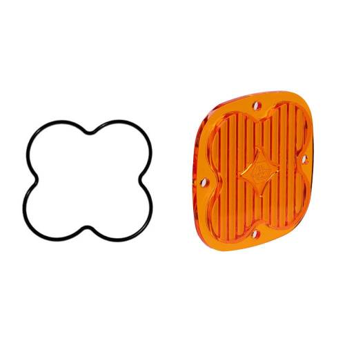 Baja Designs - Baja Designs Squadron Light Pod Lens Kit - Universal (Wide Cornering Light Pattern, Factory Amber Lens)