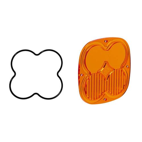 Baja Designs - Baja Designs Squadron Light Pod Lens Kit - Universal (Driving/Combo Light Pattern, Factory Amber Lens)