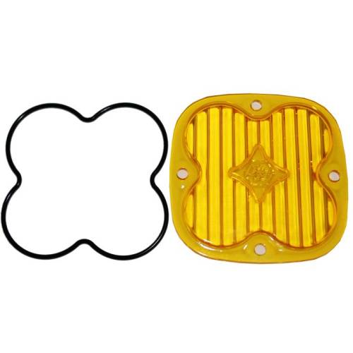 Baja Designs - Baja Designs Squadron Light Pod Lens Kit - Universal (Wide Cornering Light Pattern, Baja Amber Lens)