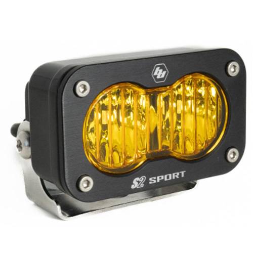 Baja Designs - Baja Designs S2 Sport Black LED Auxiliary Light Pod - Universal (Wide Cornering Light Pattern, Baja Amber Lens)
