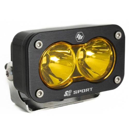 Baja Designs - Baja Designs S2 Sport Black LED Auxiliary Light Pod - Universal (Spot Light Pattern, Baja Amber Lens)
