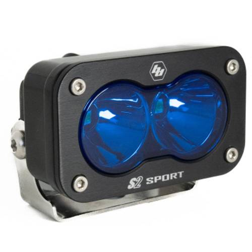 Baja Designs - Baja Designs S2 Sport Black LED Auxiliary Light Pod - Universal (Spot Light Pattern, Blue Lens)