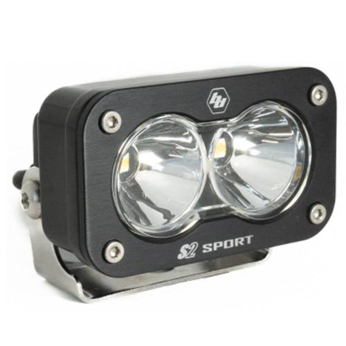 Baja Designs - Baja Designs S2 Sport Black LED Auxiliary Light Pod - Universal (Spot Light Pattern, Clear Lens)