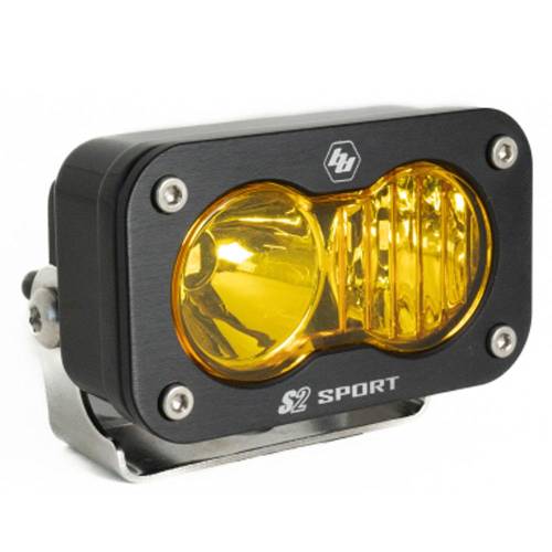 Baja Designs - Baja Designs S2 Sport Black LED Auxiliary Light Pod - Universal (Driving/Combo Light Pattern, Baja Amber Lens)