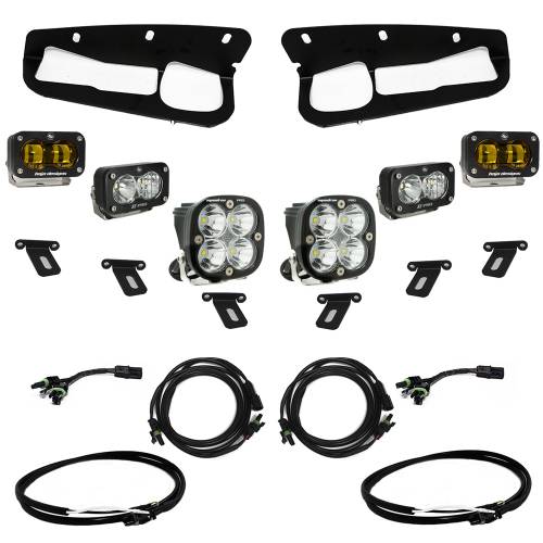 Baja Designs - Baja Designs S2 SAE “Pro” Fog Pocket Light Kit for Ford (2021-25) Bronco; Steel Bumper, Baja Amber Lens, Upfitter Harness
