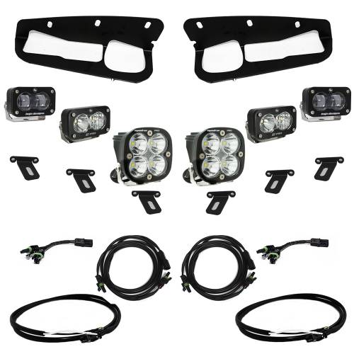 Baja Designs - Baja Designs S2 SAE “Pro” Fog Pocket Light Kit for Ford (2021-25) Bronco; Steel Bumper, Clear Lens, Upfitter Harness