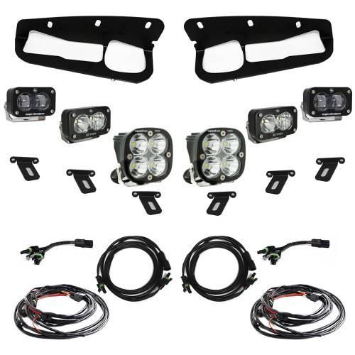Baja Designs - Baja Designs S2 SAE “Pro” Fog Pocket Light Kit for Ford (2021-25) Bronco; Steel Bumper, Clear Lens, Toggle Harness