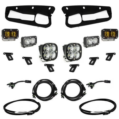 Baja Designs - Baja Designs S2 SAE “Sportsmen” Fog Pocket Light Kit for Ford (2021-25) Bronco; Steel Bumper, Baja Amber Lens, Upfitter Harness