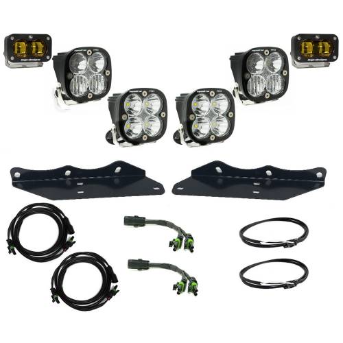Baja Designs - Baja Designs Squadron/S2 SAE “Pro” Fog Pocket Light Kit for Ford (2017-20) F-150 Raptor, Baja Amber Lens