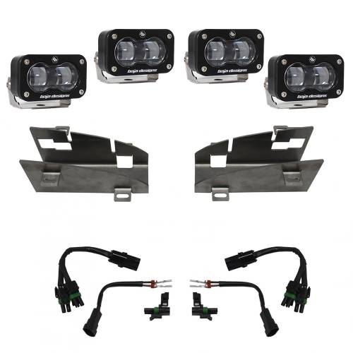 Baja Designs - Baja Designs Dual S2 SAE Fog Pocket Light Kit for RAM (2019-24) 1500 Rebel / (2021-24) 1500 TRX, Clear Lens