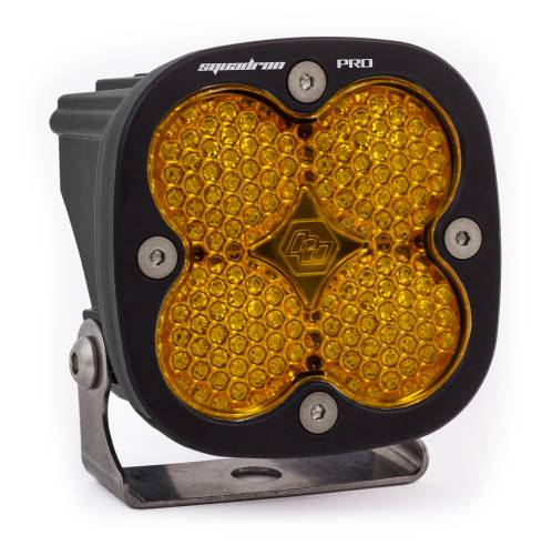 Baja Designs - Baja Designs Squadron Pro Black LED Auxiliary Light Pod - Universal, Work/Scene Light Pattern, Baja Amber Lens