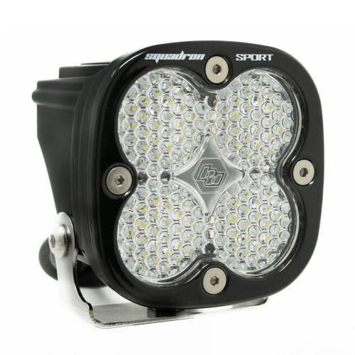 Baja Designs - Baja Designs Squadron Sport Black LED Auxiliary Light Pod - Universal (Work/Scene Light Pattern, Clear Lens)