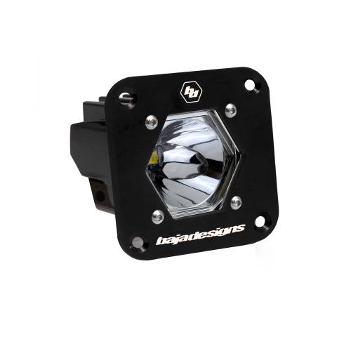 Baja Designs - Baja Designs S1 LED Auxiliary Light Pod, Flush Mount, Spot Light Pattern, Clear Lens - Universal