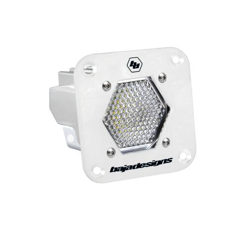 Baja Designs - Baja Designs S1 LED Auxiliary Light Pod, Flush Mount, White, Work/Scene Light Pattern, Clear Lens - Universal
