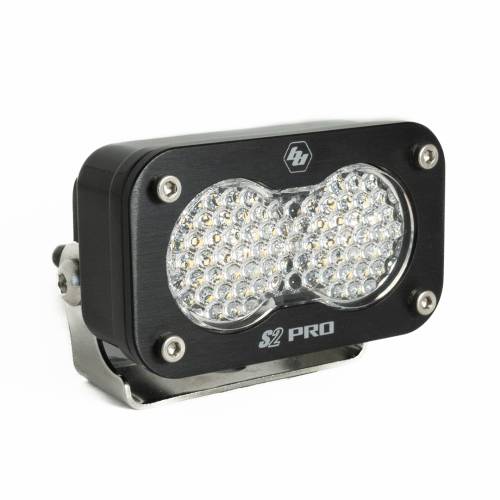 Baja Designs - Baja Designs S2 Pro Black LED Auxiliary Light Pod - Universal, Work/Scene Light Pattern, Clear Lens