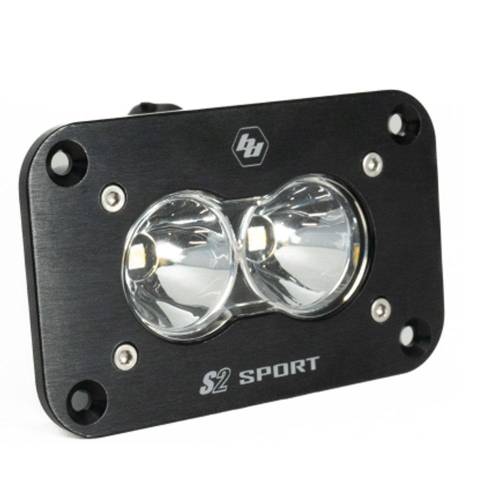 Baja Designs - Baja Designs S2 Sport Black Flush Mount LED Auxiliary Light Pod - Universal (Spot Light Pattern, Clear Lens)
