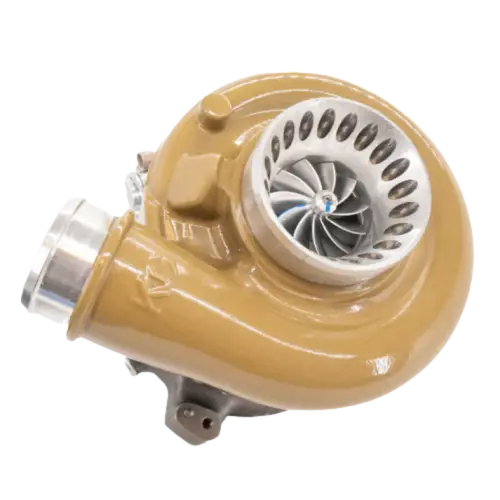 KC Turbos - KC Turbos Jetfire Turbo for Ford (2004-07) 6.0L Power Stroke, (Standard, 10 Blade (Loud Whistle), Stage 1, Metallic Gold)