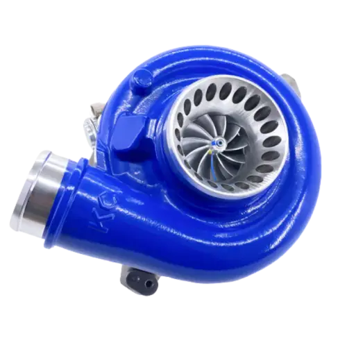 KC Turbos - KC Turbos Jetfire Turbo for Ford (2004-07) 6.0L Power Stroke, (11 Blade (Quiet Whistle), Stage 1, Royal Blue)