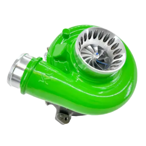 KC Turbos - KC Turbos Jetfire Turbo for Ford (2003) 6.0L Power Stroke, (11 Blade (Quiet Whistle), Stage 1, Bright Green)