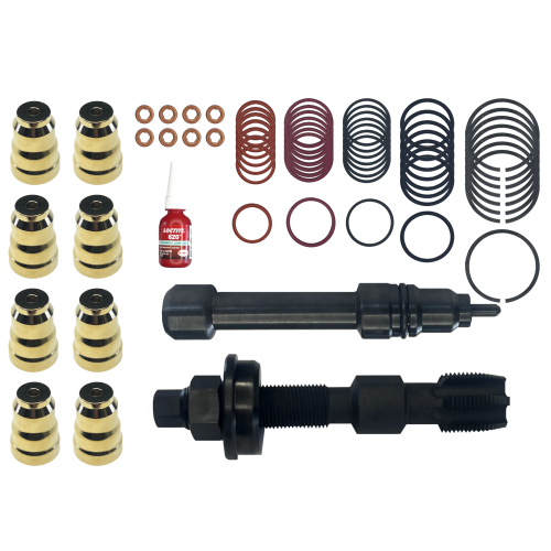 Rosewood Diesel Shop - Rosewood Diesel Injector Sleeve Removal/Installation Package, Ford (1994-03) 7.3L Power Stroke (Tool, O-Rings, Sleeves, & Loctite)