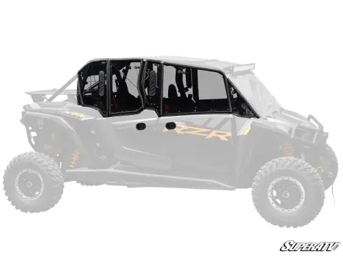 SuperATV - SuperATV Hard Cab Enclosure Doors for Polaris (2024-26) RZR XP 4 (Standard Polycarbonate - Dark Tint Windshield)