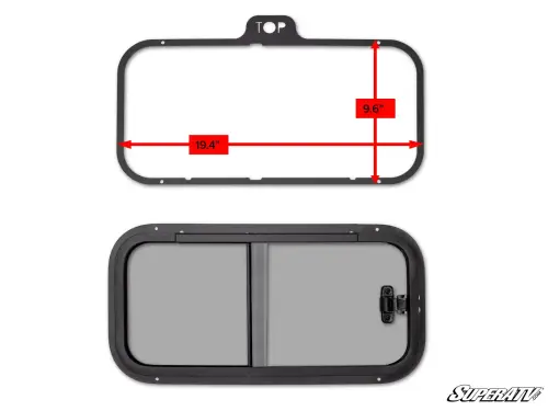 SuperATV - SuperATV Sliding Window Kit for SuperATV Polycarbonate Rear Windshields