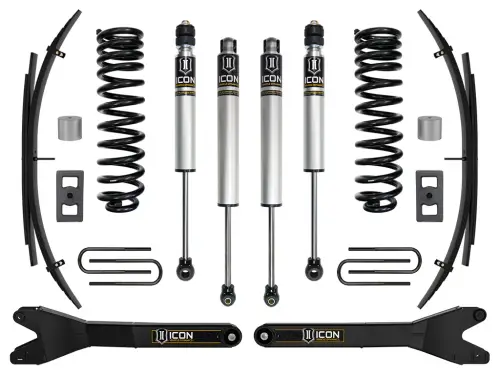 ICON Vehicle Dynamics - ICON 2.5" Lift, Stage 1 Suspension System w/ Radius Arms and Expansion Packs for Ford (2023-25) F-250/F-350 Super Duty 4WD, Gas