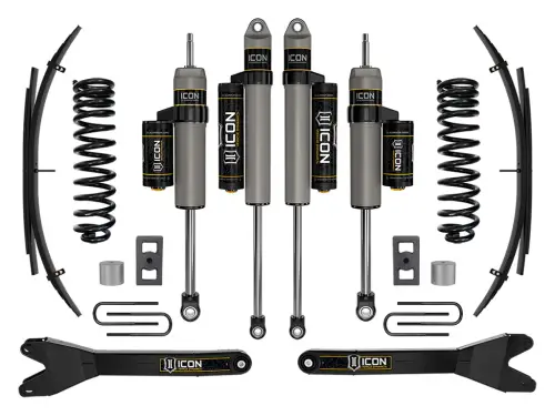 ICON Vehicle Dynamics - ICON 2.5" Lift, Stage 2 Suspension System w/ Radius Arms and Expansion Packs for Ford (2023-25) F-250/F-350 4WD, Super Duty, Diesel