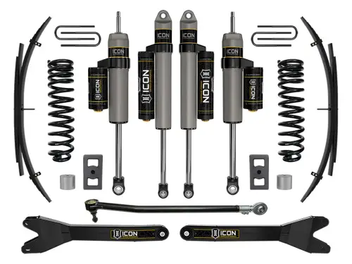 ICON Vehicle Dynamics - ICON 2.5" Lift, Stage 3 Suspension System w/ Radius Arms and Expansion Packs for Ford (2023-25) F-250/F-350 Super Duty 4WD, Diesel