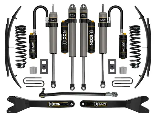 ICON Vehicle Dynamics - ICON 2.5" Lift, Stage 4 Suspension System w/ Radius Arms and Expansion Packs for Ford (2023-25) F-250/F-350 Super Duty 4WD, Diesel