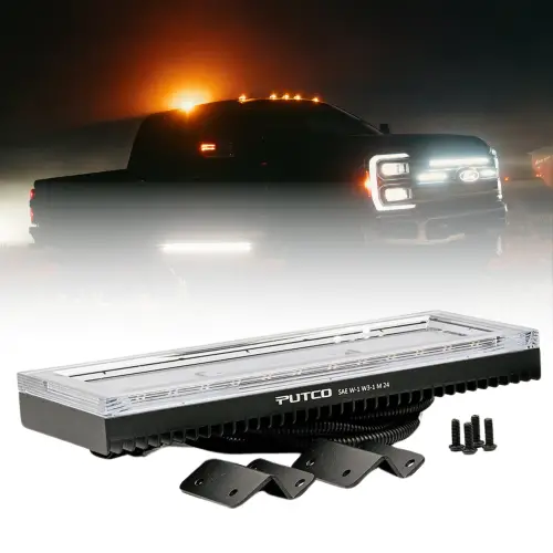 Putco - Putco YellowJacket LED Ultimate Rooftop Strobe Light Bar (Amber & White) w/ Quick Connect Harness