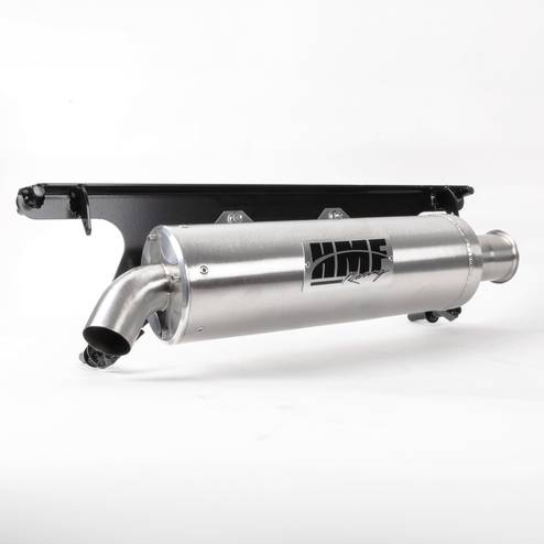 HMF Racing - HMF Exhaust Systems for Polaris (2024-25) RZR XP 1000, Titan Loud Series, Slip On System, Grey - Gun Metal, Billet - Recessed, Blackout End Cap